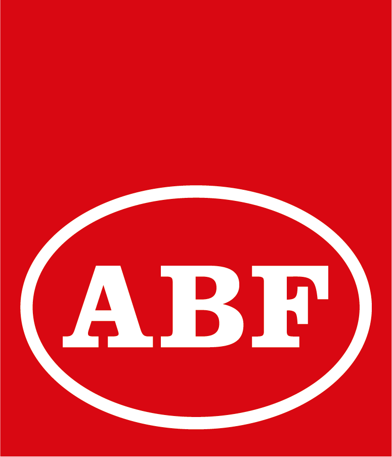 Röd och vit logotyp ABF